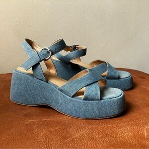 Steve Madden | Mabel Denim Platform Heeled Sandal